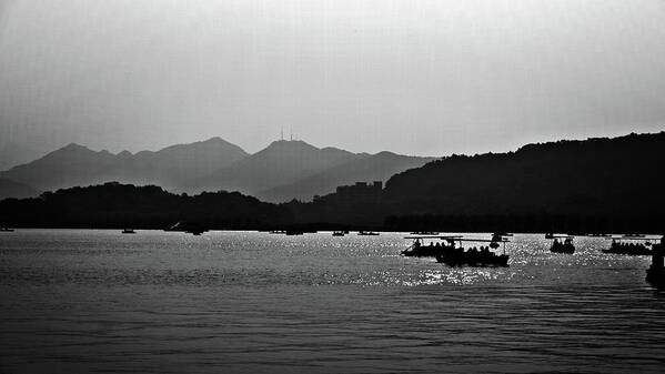 Shadows Art Print featuring the photograph Shadows on West Lake by George Taylor
