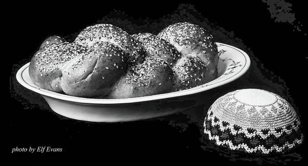 Challah Art Print featuring the photograph Shalom by Elf EVANS
