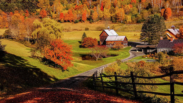 Autumn Foliage New England Art Print featuring the photograph Sleepy Hollow - Pomfret Vermont-2 by Jeff Folger