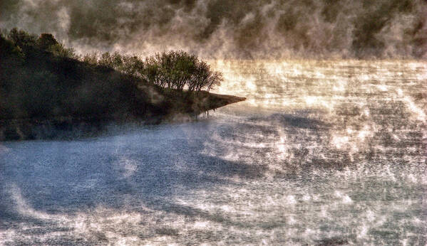 Lakeshore Art Print featuring the photograph Sleepy Morning on the Lake by Valentin Katrandzhiev