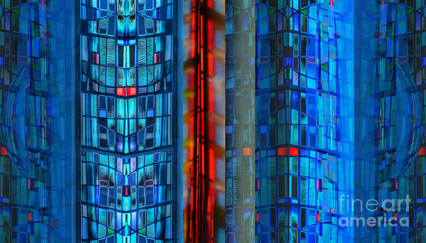 Stained Glass Art Print featuring the photograph Stained Glass Abstract by Jeff Breiman