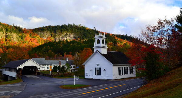 Fall Art Print featuring the photograph Stark Covered Bridge by Colleen Phaedra