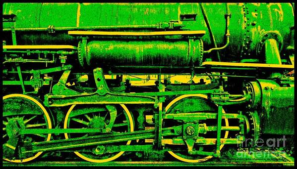 Railroad Art Print featuring the digital art Steampunk Iron Horse No. 3 by Peter Ogden