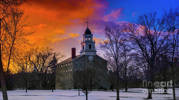 Vermont Art Print featuring the photograph Sunset at the Middlebury College by Scenic Vermont Photography