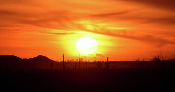 Sunset Art Print featuring the photograph Sunset Over Phoenix by Ben Foster