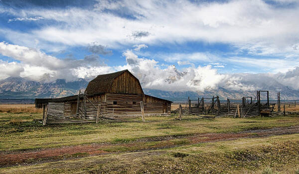 Teton Art Print featuring the photograph Teton Cloud Covered by David Armstrong