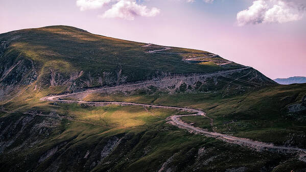 Clouds Art Print featuring the photograph Transalpina road - Romania - Travel photography by Giuseppe Milo