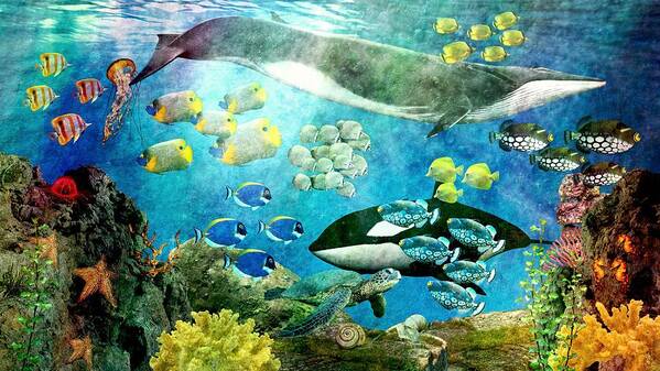 Children Art Print featuring the digital art Underwater Magic by Ally White