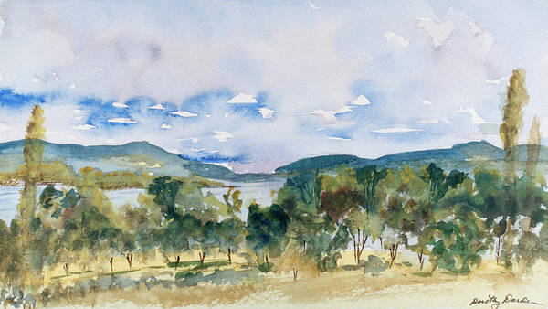 Australia Art Print featuring the painting View of D'Entrecasteaux Channel from Birchs Bay, Tasmania by Dorothy Darden
