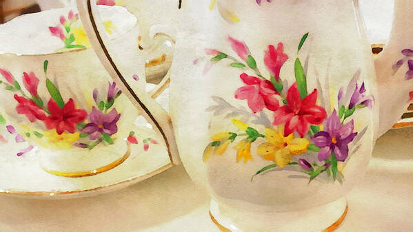 Watercolor Art Print featuring the painting Watercolor China by Bonnie Bruno