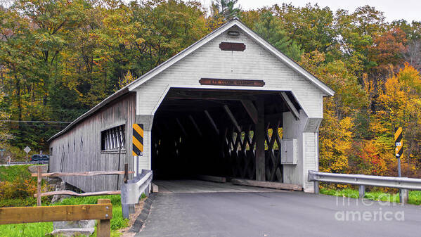 West Dummerston Covered Bridge Art Print featuring the photograph West Dummerston Covered Bridge by Scenic Vermont Photography
