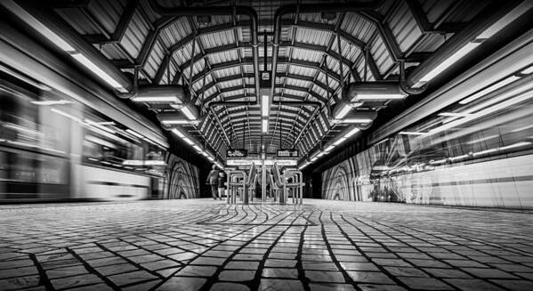 Roof Art Print featuring the photograph ... Subway Station by Joerg Vollrath