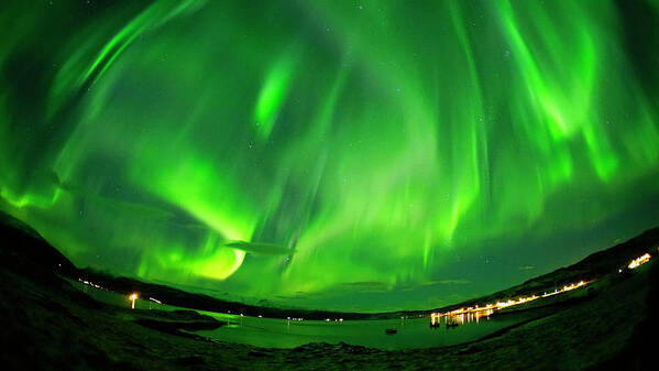 00564075 Art Print featuring the photograph Aurora Borealis Over Norway #1 by Hiroya Minakuchi