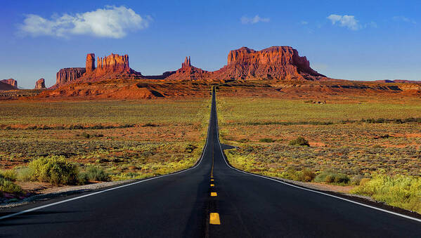 Monument Valley Road Art Print featuring the photograph Monument Valley Road #1 by Jonathan Ross