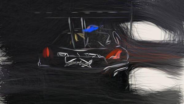 Peugeot Art Print featuring the digital art Peugeot 208 T16 Pikes Peak Draw #2 by CarsToon Concept