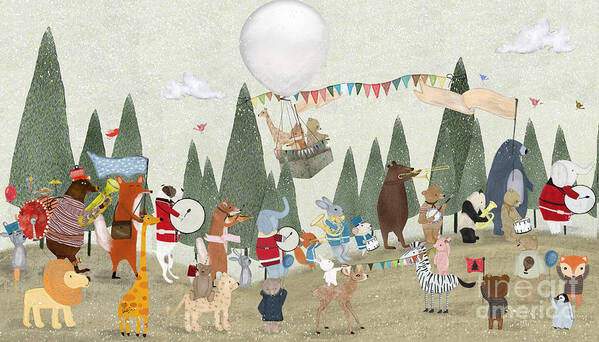 Nursery Art Art Print featuring the painting The Great Parade by Bri Buckley