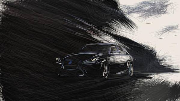 Lexus Art Print featuring the digital art Lexus IS Drawing #17 by CarsToon Concept