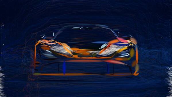 Mclaren Art Print featuring the digital art McLaren 720S GT3 Drawing #3 by CarsToon Concept