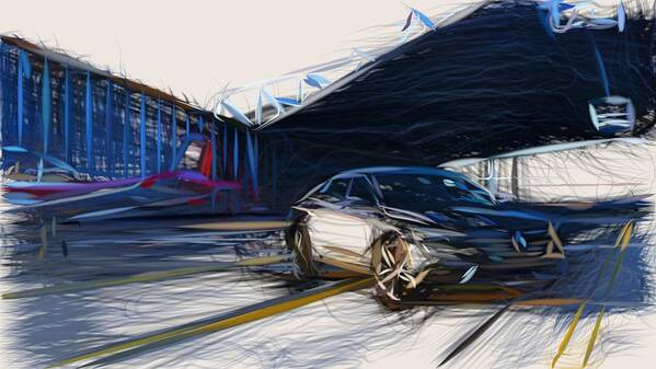 Renault Art Print featuring the digital art Renault Talisman Draw #6 by CarsToon Concept