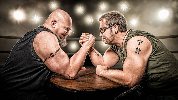 Arm Art Print featuring the photograph Arm Wrestling by Petri Damstn