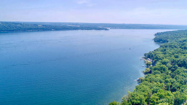 Finger Lakes Art Print featuring the photograph Cayuga From Above by Anthony Giammarino