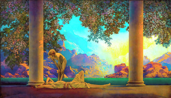 Daybreak Art Print featuring the painting Daybreak by Maxfield Parrish