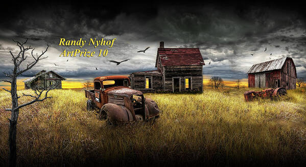 Art Art Print featuring the photograph Death of the Small Farm by Randall Nyhof