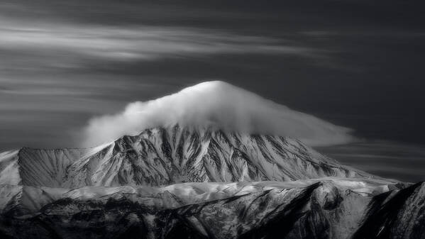 Cloud Art Print featuring the photograph Dreamy Light On Mount Damavand by Majid Behzad