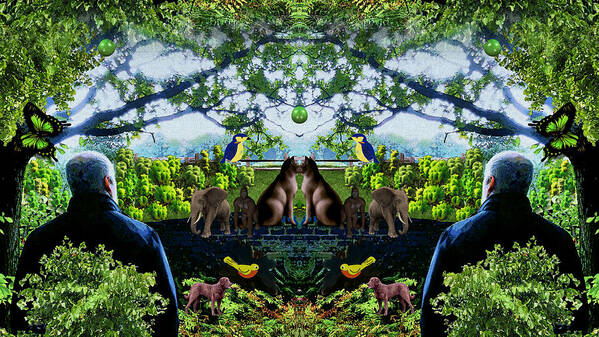 Fantasy Art Print featuring the photograph Green Magic Forest by Natalie Holland