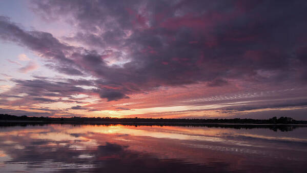 Halifax River Sunset Art Print featuring the photograph Halifax River Sunset by Paul Rebmann