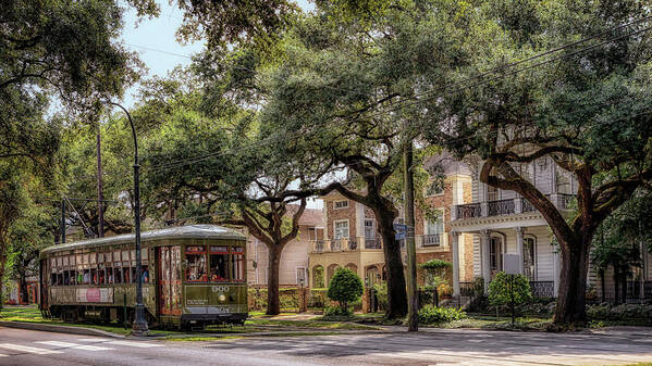 Garden District Art Print featuring the photograph Historic St. Charles Streetcar by Susan Rissi Tregoning