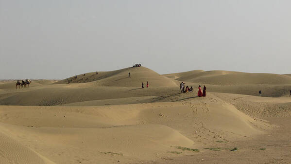 Scenics Art Print featuring the photograph Jaiselmer Sand Dunes by Tarun Chopra