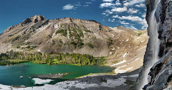 Idaho Scenics Art Print featuring the photograph Kane Lake Panoramic by Leland D Howard