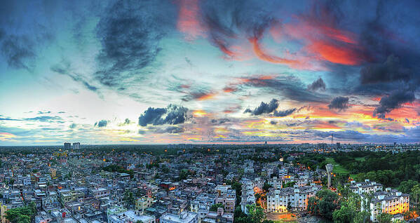 Tranquility Art Print featuring the photograph Kolkata At Sunset by Photography By Shankhasd