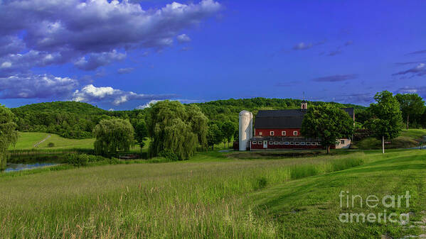 Vermont Art Print featuring the photograph Late afternoon on the farm. by Scenic Vermont Photography