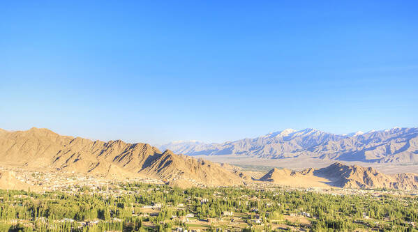 Tranquility Art Print featuring the photograph Leh Town by The World As