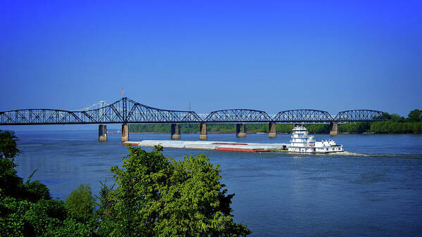 River Art Print featuring the photograph Mississippi River Tug by George Taylor