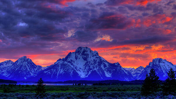Scenics Art Print featuring the photograph Mount Moran by Bjbowne