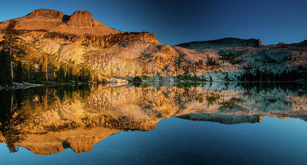 Scenics Art Print featuring the photograph Mt Hoffman And May Lake by By Sathish Jothikumar