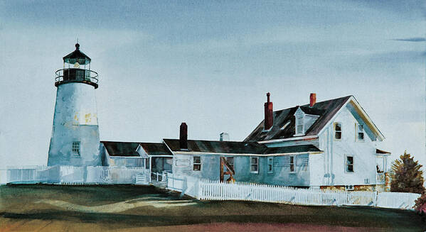 Maine Lighthouses Art Print featuring the painting Pemaquid Light by P Anthony Visco