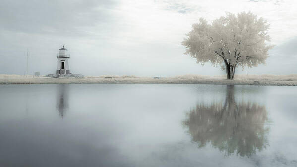 Infrared Photography Art Print featuring the photograph Port Clinton Lighthouse by Pam DeCamp