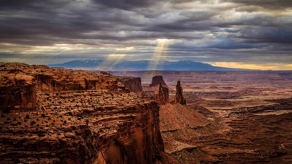 Mountains Art Print featuring the photograph Rays Of Heaven by Puneet Verma