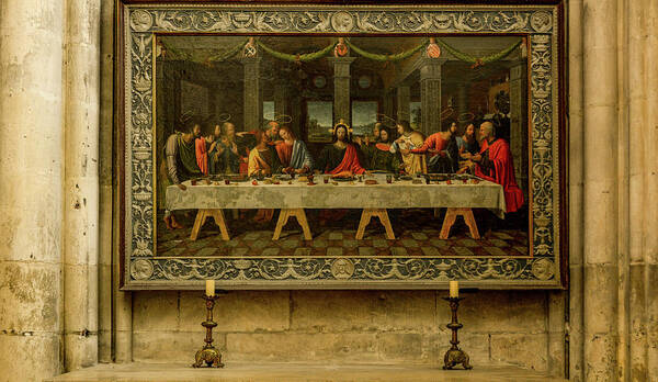 France Art Print featuring the photograph The Last Supper, Troyes Cathedral by Marcy Wielfaert