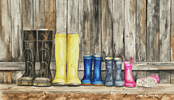 Family Art Print featuring the painting This Is How We Do Country #1 by Jessie Vaughn