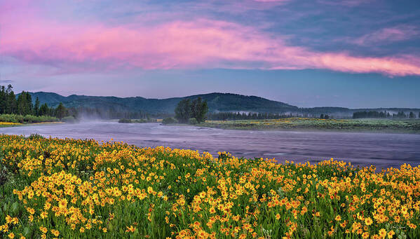 Idaho Scenics Art Print featuring the photograph Warm River Spring Sunrise by Leland D Howard