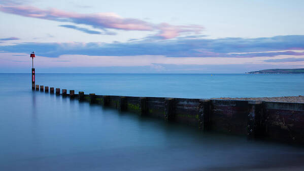 Bournemouth Art Print featuring the photograph Bournemouth beach at Sunset #1 by Ian Middleton