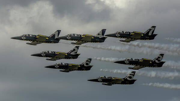Airplane Art Print featuring the photograph Breitling Jets #2 by Carolyn Hutchins