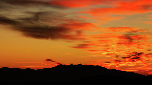 Mountains Art Print featuring the photograph Mountain sunset #10 by Ian Middleton