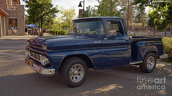 South Lake Tahoe Art Print featuring the photograph 1962 Chevrolet C10 stepside truck by PROMedias US