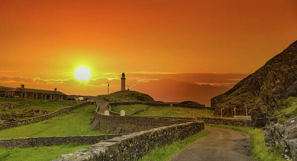 Scotland Art Print featuring the digital art Lighthouse #3 by Remigiusz MARCZAK